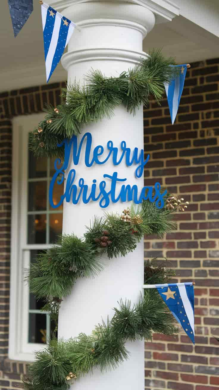 Blue Evergreen Garland