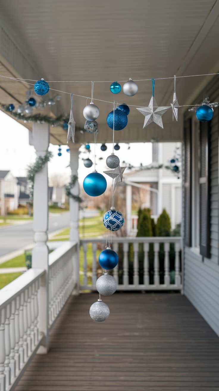 Blue and Silver Ornaments