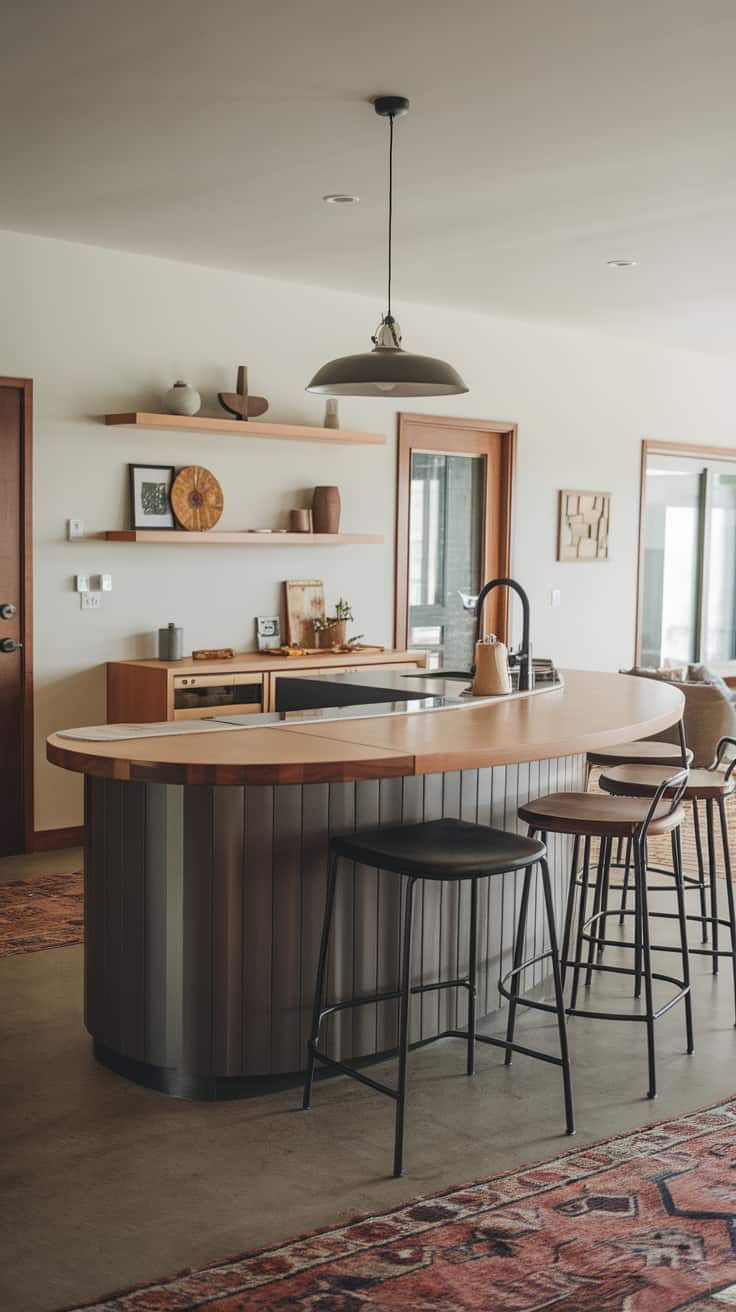 Curved Kitchen Island