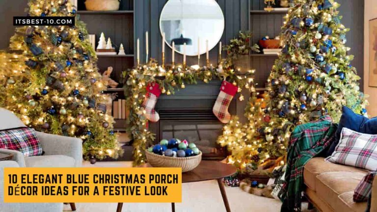 10 Elegant Blue Christmas Porch Décor Ideas for a Festive Look